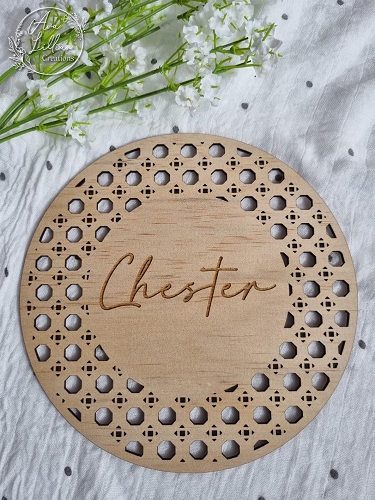 Personalised rattan disk
